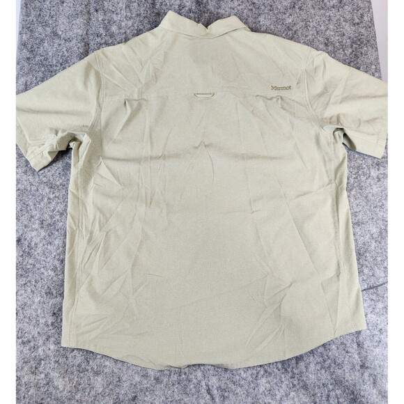 Marmot Windshear Shirt Mens 2XL Khaki Tan Hiking Permeable Wicking Outdoor - Picture 7 of 11
